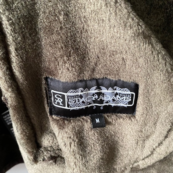 Stacy Adams Brown Faux Sherling Winter Coat - Picture 6 of 9